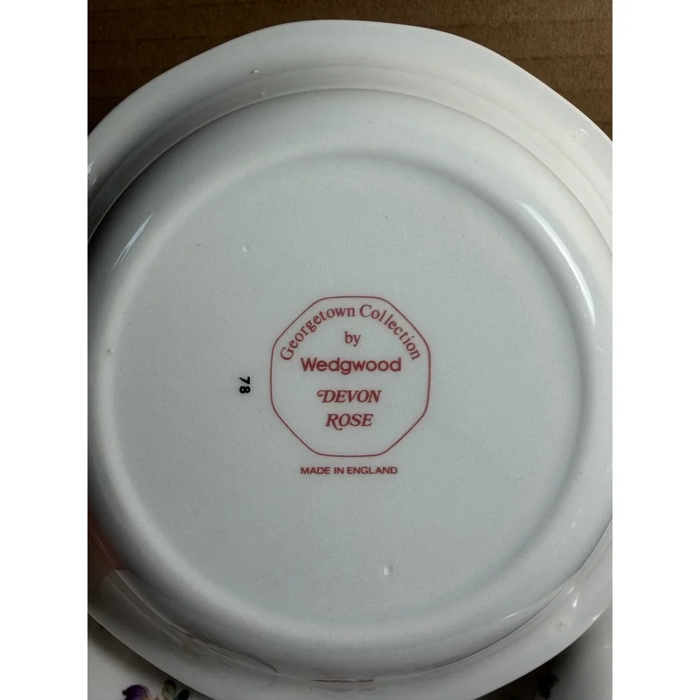 Wedgwood Devon Rose Georgetown Chinoiserie Fruit Bowls Set of 4 Floral Bird 6